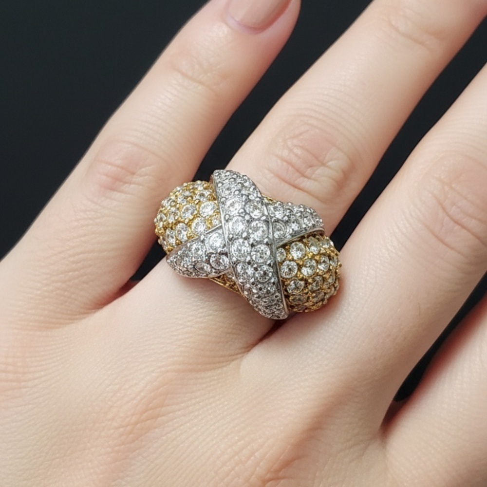 Swarovski Pavè Crystal Ring. - Picture 7 of 7